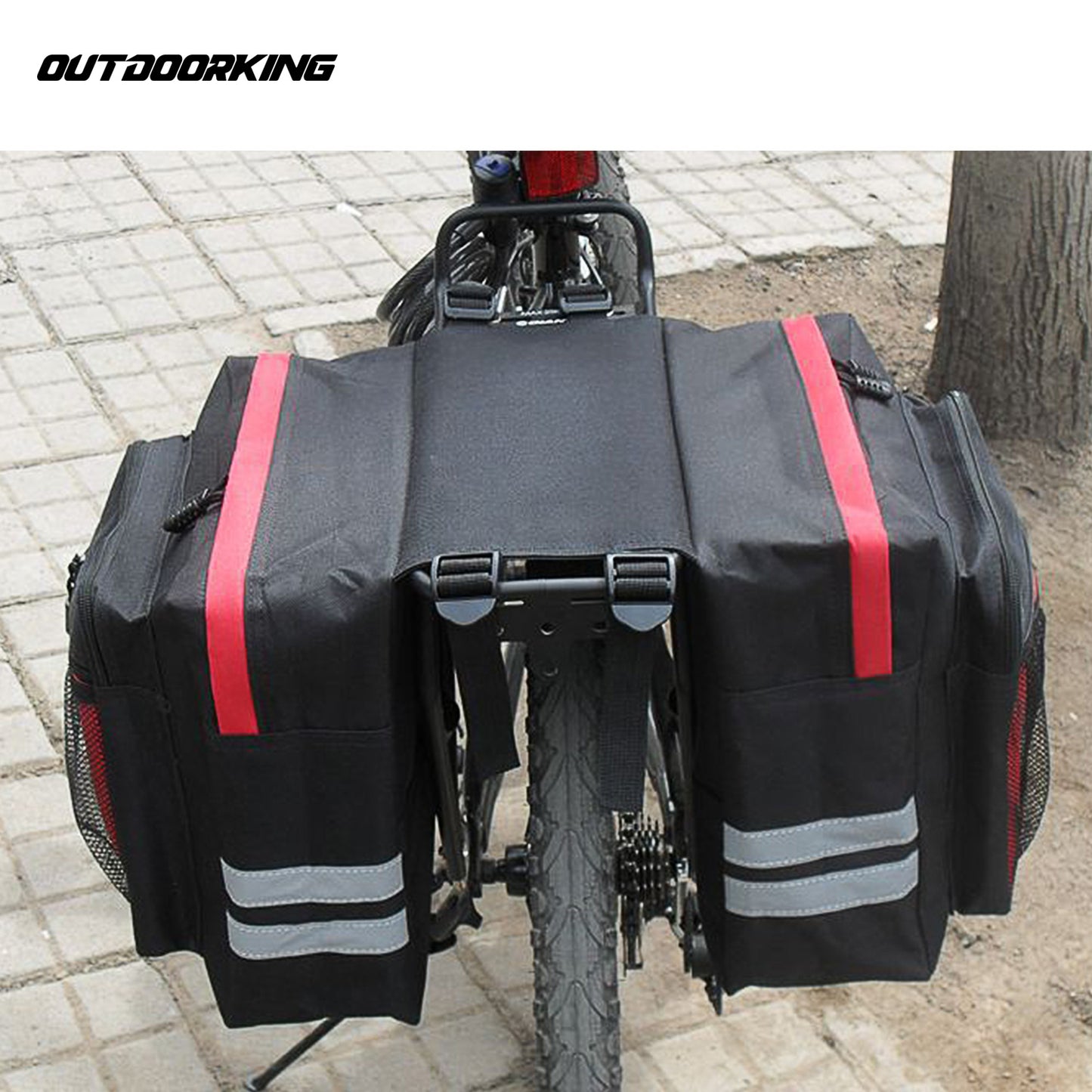 OutdoorKing Rack Trunk Bags for Bicycles Upgraded Double Tow Bags