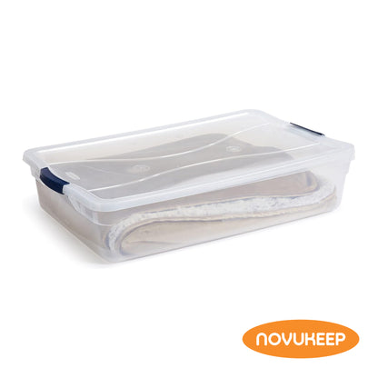 NovuKeep Clear Plastic boxes Plastic Storage Bins – Pantry Organizers & Storage Containers, Cabinet Organizer