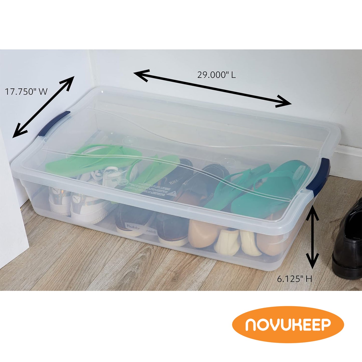 NovuKeep Clear Plastic boxes Plastic Storage Bins – Pantry Organizers & Storage Containers, Cabinet Organizer