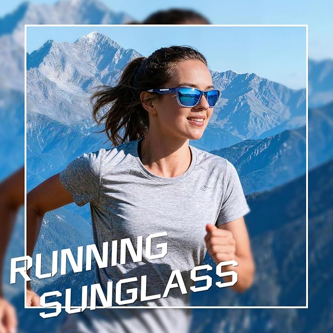 Polarized Running Sunglasses Womens Mens Sun Glasses for Fishing Golf UV400 OT145-12