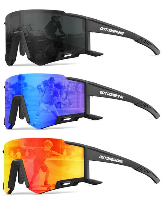3 PACK Kids Sunglasses youth baseball sunglasses for boys 4-14, Softball Cycling Polarized Sports Sunglasses OT234-11-13-14